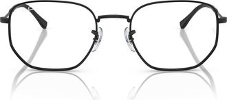 Ray-Ban 53mm Irregular Optical Glasses in Black at Nordstrom