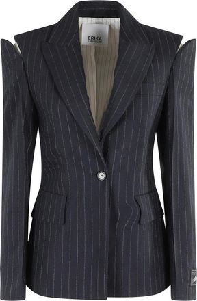 Erika Cavallini Semi Couture Donna, Giacche, Blu, L, new