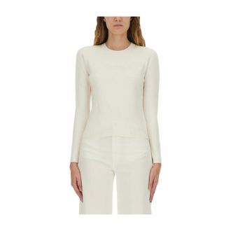 Max Mara Tops, Dames, Beige, XS, Wol, Long Sleeve Top
