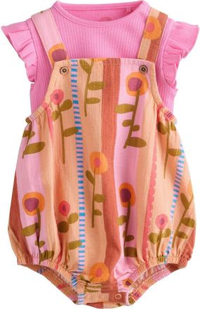Next Floral Romper & Bodysuit Set in Pink at Nordstrom, Size Newborn
