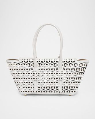 Alaia Neo Mina 20 Perforated Leather Top-Handle Bag