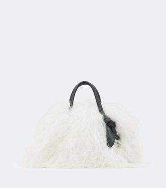 Jacquemus Turismo Small shearling bowling bag