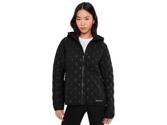 Spyder Zenith Hooded Down Jacket Womens Coat Black : MD, Polyester