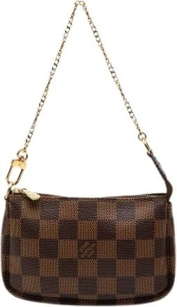 Louis Vuitton Pre-owned Mini Pochette Accessoires - Dames - Vintage Mini Tas - Bruin - ONE Size - Vintage