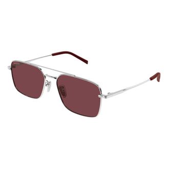 Gucci Sunglasses, male, Gray, 58 MM, Specialized Fit Rectangular Sunglasses