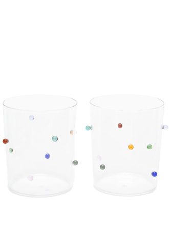 Maison Balzac Clear Pomponette Glass Goblet Set - Unisex - Glass