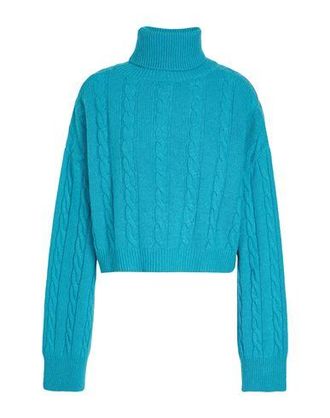 8 by YOOX CABLE KNIT CROPPED ROLL-NECK