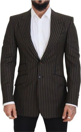 Dolce & Gabbana Peak Lapel Wollen Blazer - Heren - Blazers - Veelkleurig - M - Wol - Jassen