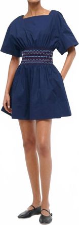 Staud Amy Mini Dress In Navy