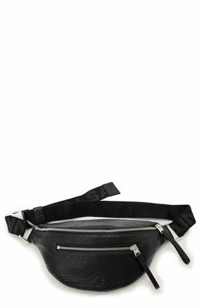 AllSaints Itoko Lambskin Leather Bum Bag in Black at Nordstrom