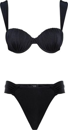 Noire Swimwear Bikini a balconcino - Nero