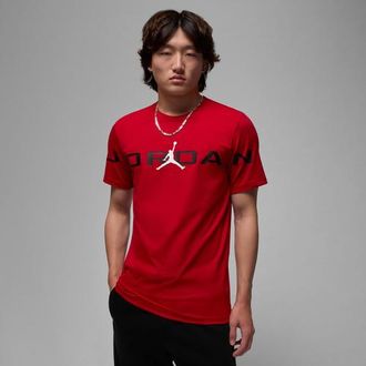 Nike Jordan Mens Air Stretch Short Sleeve Crew - Red/Black/White Size XXL