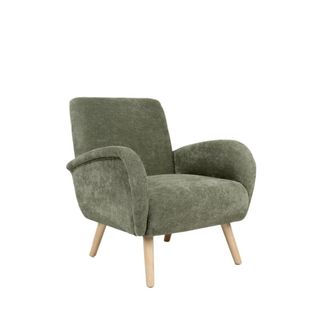 Klast Sill&oacute;n de lectura de poli&eacute;ster verde 73 cm x 82 cm