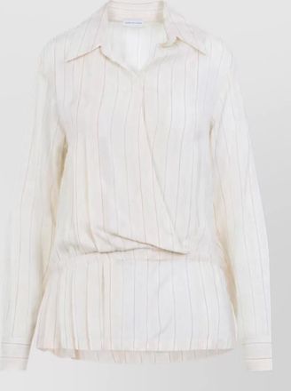 Dries Van Noten striped draped wrap blouse