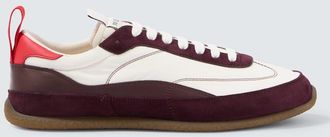 Alexander McQueen EC1 suede-trimmed leather sneakers