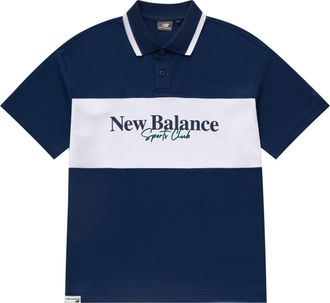New Balance Polo T-Shirt Asia Sizing Blue White 5FD24203-NV