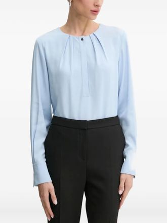 BOSS Blouse met ronde hals - Blauw