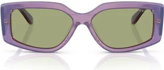 Vogue Eyewear 55mm Rectangular Sunglasses in Lavender/Green at Nordstrom