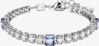 Swarovski Matrix Blue Mixed Cuts Tennis Rhodium Plated Bracelet 5666426 (M)