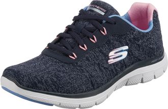 Skechers Womens Flex Appeal 4.0-Fresh Move Sneaker, Blue(Navy), 5 UK