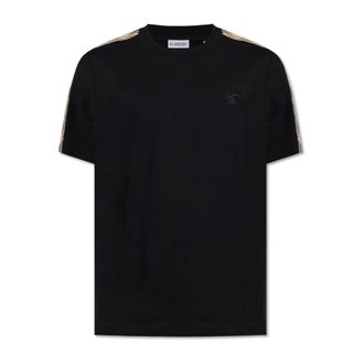 Burberry T-Shirts, male, Black, Size: 2XL T-shirt with embroidered logo