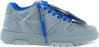 Off-white suede logo-tag sneakers - men - Recycled Polyester/Polyester/Rubber/Calf Suede - 39.5 - Blue
