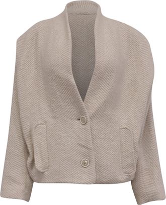 Isabel Marant &Eacute;toile Drogo Jacket in Cream Wool