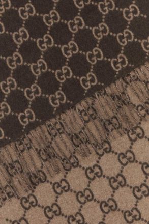 Gucci Mens Canvy Scarf Brown Cashmere