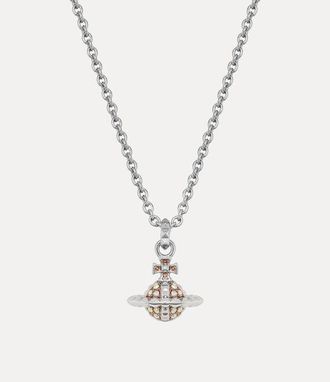 Vivienne Westwood Mayfair Small Orb Pendant Necklace Rhodium-pink-gold-crystal-ab-crystal Rhodium-pink-gold-crystal-ab-crystal Women