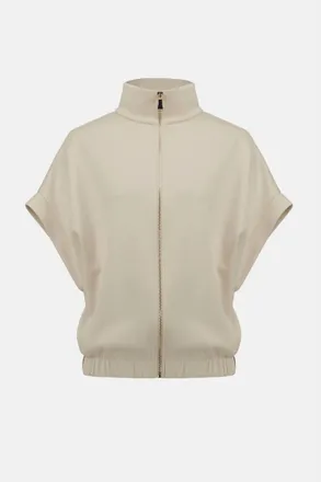 Joseph Ribkoff Womens Casual Zip-Up Jacket In Fawn