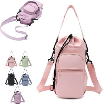 Generic Water Bottle Shoulder Bag - The Ultimate Outdoor Companion, Water Bottle Bag Crossbody, Water Bottle Sling Bag (Pink)