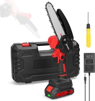 OEM Mini Motosierra A Bater&iacute;a, Motosierra El&eacute;ctrica Inal&aacute;mbrica De 6 Pulgadas Y 1300 Mah Con Tijeras De Podar A Bater&iacute;a Para Jardiner&iacute;a Y Proyectos De Bri