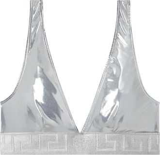 Versace Metallic bikinitop - Zilver