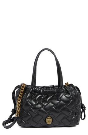 Kurt Geiger Small Kensington Leather Drawstring Tote in Black at Nordstrom Rack