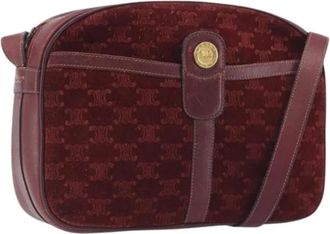 Celine Pre-owned Vintage Macadam Shoulder Bag - Dames - Vintage Schoudertas - Rood - ONE Size - Leer - Vintage