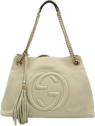 Gucci Pre-owned Shoulder Bags, female, White, Size: ONE SIZE Pre-owned Shoulder Bag