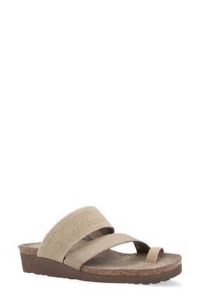 Naot Sia Toe Loop Sandal in Beige/Beige Elastic at Nordstrom, Size 10Us