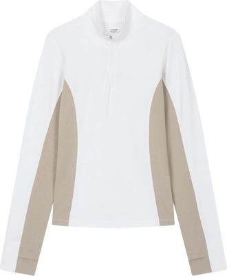 STUDIO TOMBOY Felpa con mezza zip - Bianco