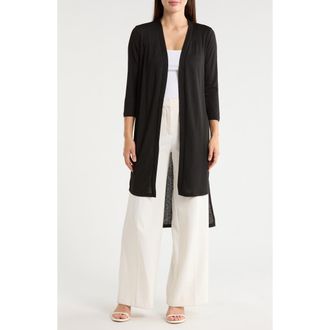 Patrizia Luca Lightweight Duster Jacket in Black at Nordstrom Rack, Size X-Small