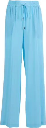Ermanno Scervino Wide Leg Silk Straight-Leg Pants