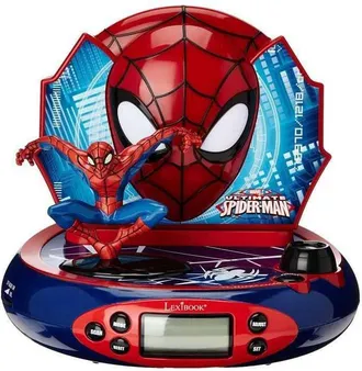 Les Tendances Spider-man Reveil Projecteur Avec Effets Sonores Et Veilleuse Integree