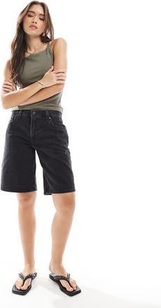 Levi's Jorts dad fit ampi di jeans nero slavato