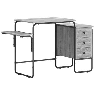 vidaXL Escritorio Con Almacenamiento Sonoma Gris 120 X 50 X 75 Cm Vidaxl