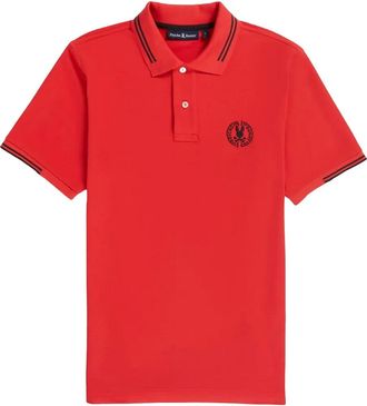 Psycho Bunny Polo con logo ricamato - Rosso