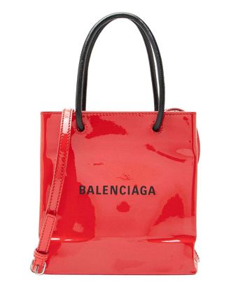 Balenciaga Red Leather Xxs Shopping Tote (Authentic Pre-Loved)