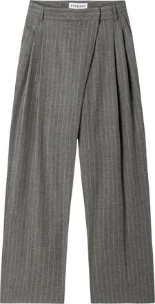 Cambio Eternity Wijde Broek - Dames - Wijde Broeken - Grijs - L L32 - Wol - Broeken