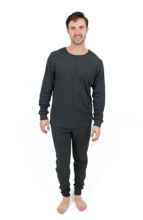 Leveret Mens Cotton Solid Matching Family Pajamas in Dark Gray at Nordstrom, Size Xxx-Large