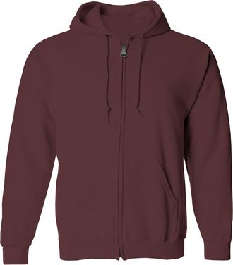 Generic Mens Hoodies Zip Up Long Sleeve - Fleece Hooded Sweatshirt for Men with Pockets - Dark Chocolate - Small