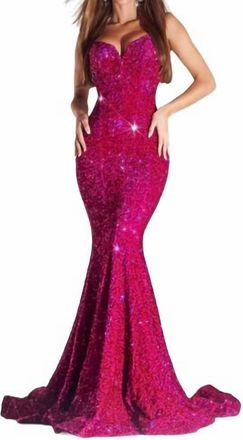 Portia & Scarlett Mermaid Prom Dress In Magenta