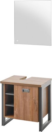 HOME AFFAIRE Badmöbel-Set »Detroit, Bad im Industrialdesign, inkl. LED, 2-teiliges Badezimmer« 2 Stk. tlg